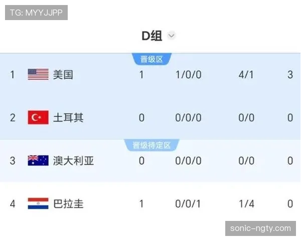 世界杯美国队D组观赛指南